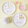 Three Grid Dining Plate Grid 211 Fat Reduction Plate Household Breakfast Utensils Ceramic Weight Loss Quantitative Dinner Plates