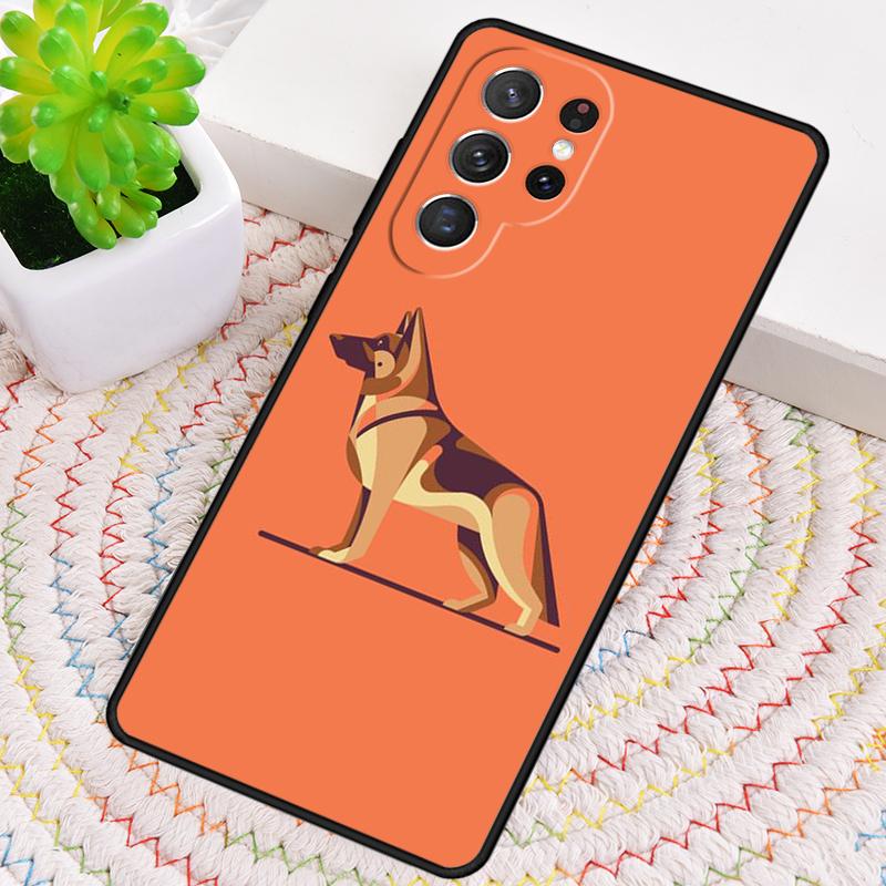 German Shepherd Dog pattern Silicone Phone Case For Samsung Galaxy note 10 pro S26 S25 S24 S23 S22 S21 Plus S25Ultra Capa Cover
