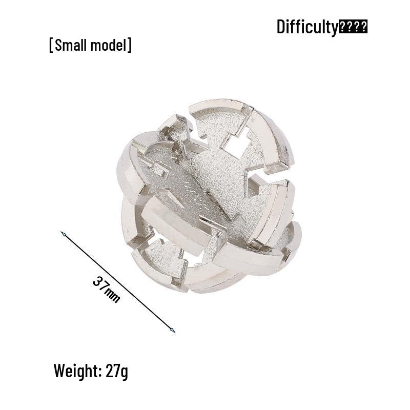 Intelligence Puzzle Zinc Alloy Disentanglement Rings - Unlock Nine Linked Rings Kongming Luban Lock Educational Toy