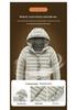 Men's Versatile Windproof Ribbed Cotton Jacket with Detachable Hood and Fleece Lining