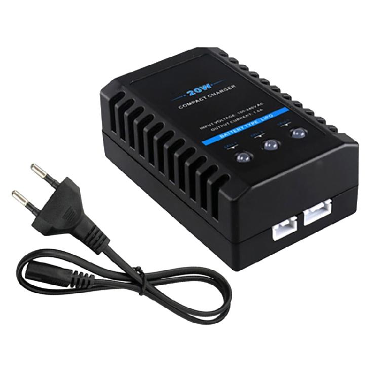 EU/US Plug AC 100-240V B3 20W Compact Balance Charger for 2S 3S Lithium Battery