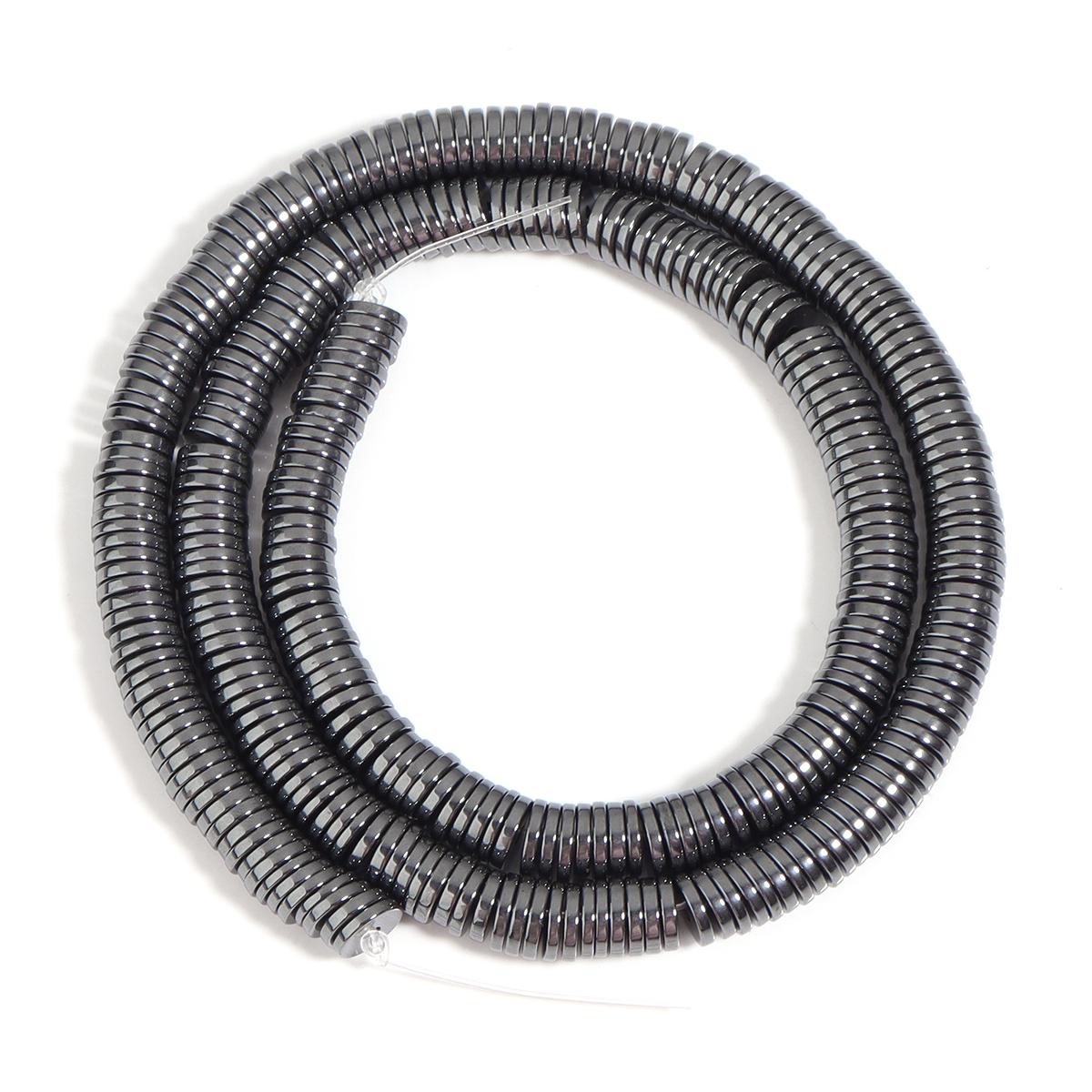 240-300pcs/lot 3/4/6/8/10mm Flat Round Hematite Spacer Beads Natural Stone Beads Loose Beads For Jewelry Making DIY Accessories 3mm apx 300pcs чёрный