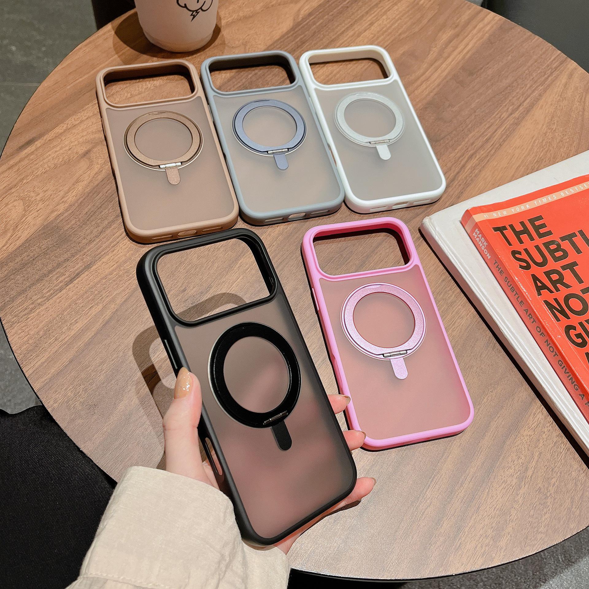 

Захисний чохол для iPhone 17 Pro Skin-Take з магнітною підтримкою та бездротовою зарядкою, з поворотною підставкою на 360 градусів та захистом від падінь iPhone 17 білий