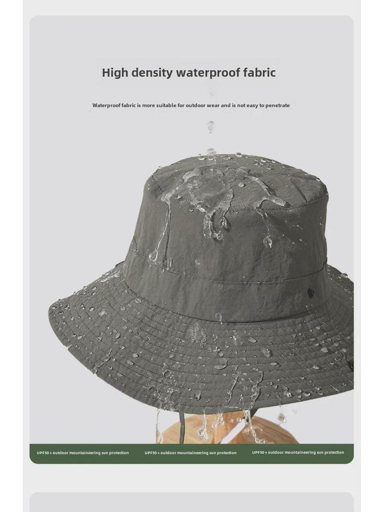 Damen Schnelltrocknender Wasserdichter Fischerhut - Japanischer Stil, Sonnenschutz, Modischer Flacher Top-Beckenhut für Outdoor-Aktivitäten