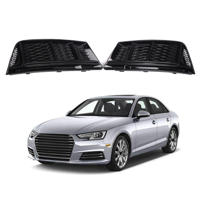 Auto Fog Lamp Frame Grille Trim ExteriorsLight Cover Air Guide Lower Bumper Grille Compatible for B9 2016 2017 2018 Part