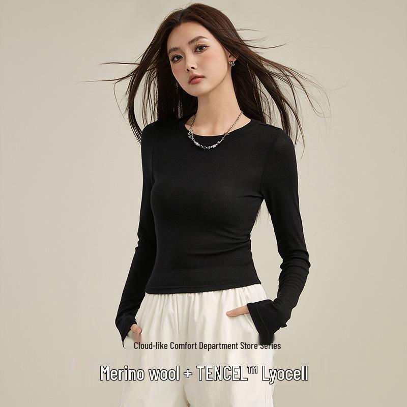 Little Milk Tencel Merinoull Langermet Undertrøye - Vår 2025 Kolleksjon