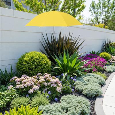 Plant Umbrella for Outdoor Plants 20" Sturdy Rainproof with Stake Shade Cloth Sun Protection
