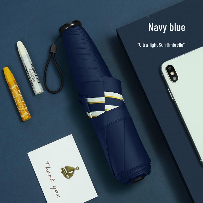 Nanjiao Mini Tri-Fold Manual Sun & Rain Umbrella