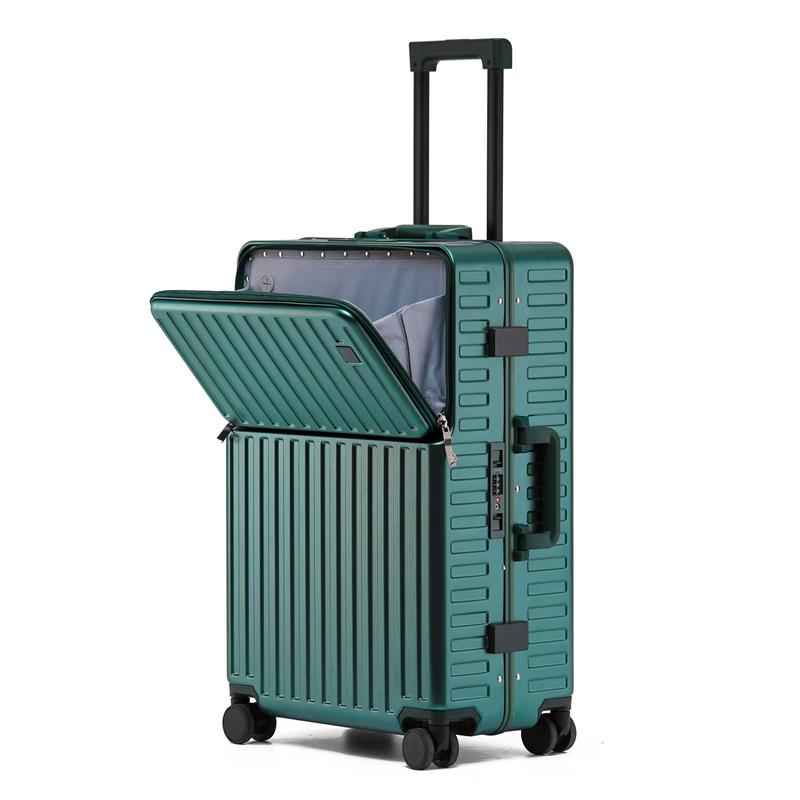 Tymon TM-B001 Front-Opening Aluminum Frame PC Spinner Luggage 24 Inches