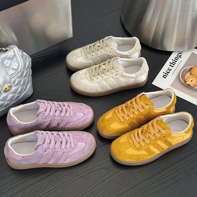 Dexun Schuhe Damen Frühling und Sommer Neu Leder Flachsohle Freizeit Sport Board Schuhe Forrest Gump Einzelne Schuhe Damen Ins