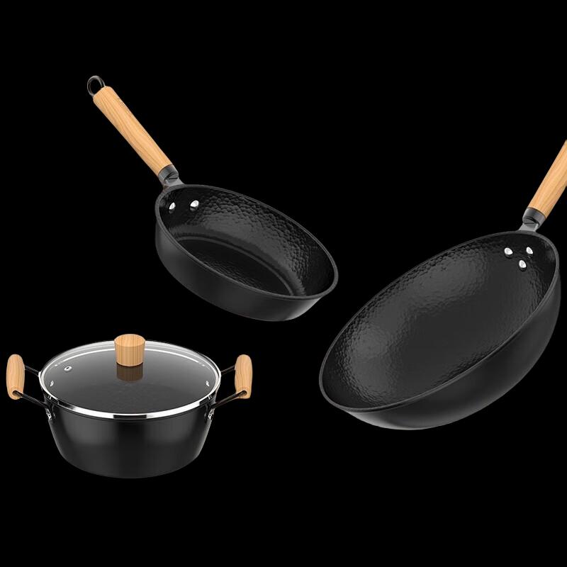 ASD True Iron Non-stick 3-Piece Cookware Set