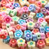 Polymer Clay Beads, Colorful Flowers, Diy