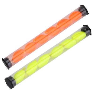 6 Pezzi Arancione Fluorescente/Giallo Galleggiante a Tubo per Pesca a Mosca Schiuma Indicatori di Abboccata Giallo / Arancione Alta Visibilità