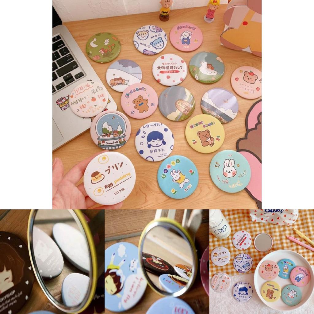 Miroir de Courtoisie Mini Compact Léger pour Filles en Voyage