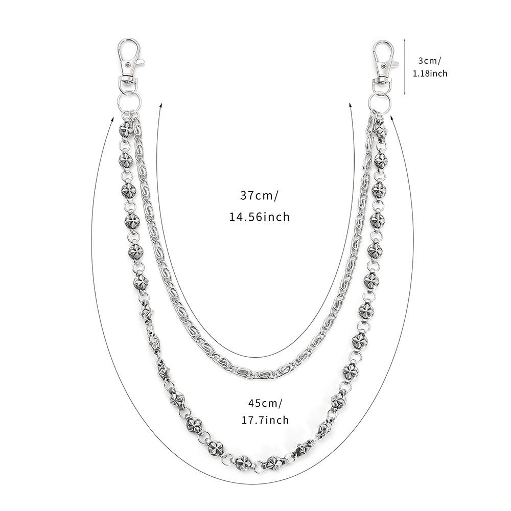 Street Hip Hop Jeans Chain Personality Punk Style Double Waist Chain Accessories