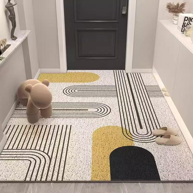 Non-Slip Dirt-Resistant Entryway Doormat - Cuttable, Easy-Clean Coil Carpet for Front Door