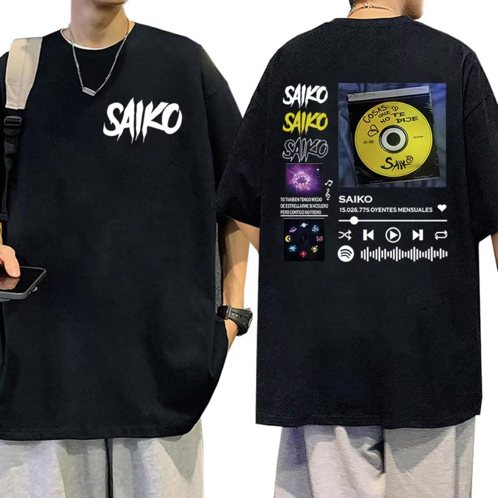

Rapper SAIKO Tour 2025 Album Graphic Cover Tshirt Mens Hip Hop Gothic Punk Short Sleeve T Shirts Fashion Oversized Cotton Tees S