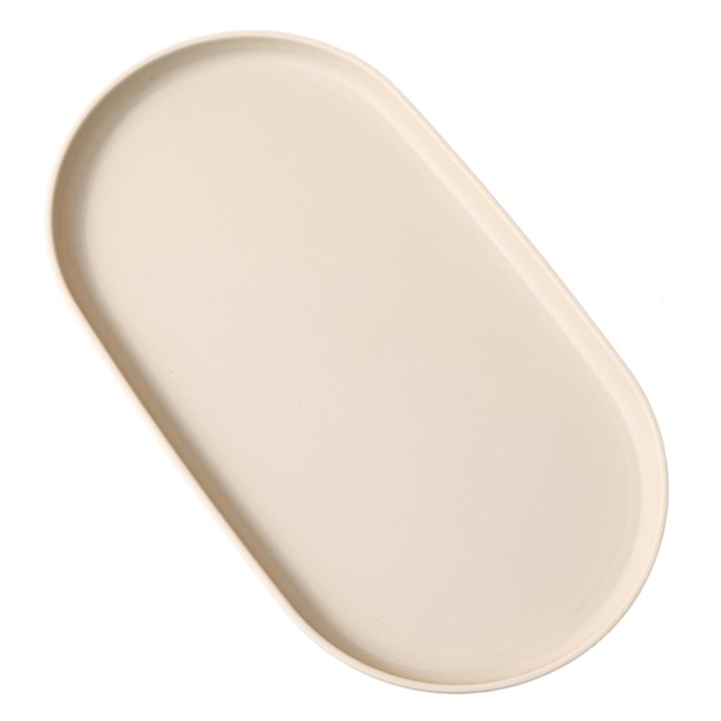 Plastic Oval Serving Tray Kitchen Fruit Dessert Tray Multifunction Food Plate Organizer Desktop Cosmetic Jewelry Tray
