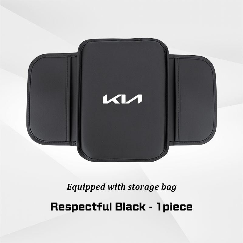 For Kia K3 K5 K8 K9 Sportege Picanto Optima Soul Ceed Cerato Forte Leather Car Armrest Box Mat Cushion Storage Bag Protect Cover