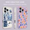 Contrast Color Cartoon Fish Conch Pattern Case For iPhone 16 Pro Max Magnetic For Magsafe Soft Cover For iPhone 17 15 14 13 Pro Max 17E 16E