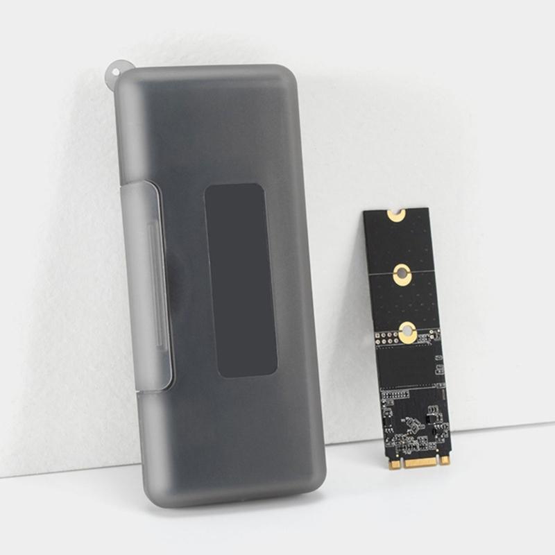 Reliable M.2 Storage Container Box Dustproof and Shockproof 2 Slots Hard Drive Protective Case for Digital Device Users