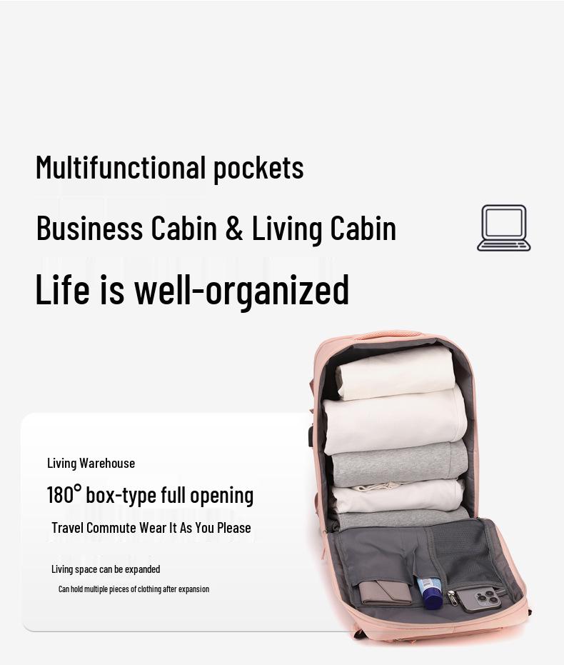 Women's Multi-Functional Travel Backpack, Large Capacity Business Laptop Bag