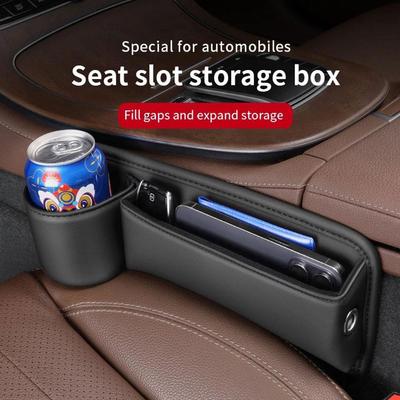 Auto Lagerung Box Spalt Schlitz Tasse Telefon Zubehör Karte Halter Auto Leder Tasche Universal Innen Po L5p4