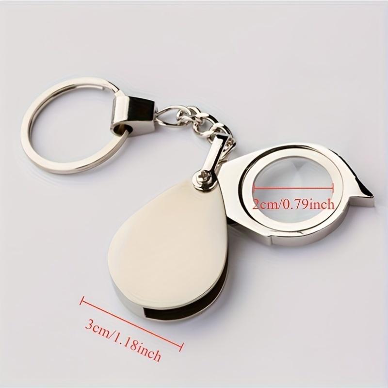 

1 portable folding magnifying glass, 10x magnification - sturdy and durable compact lightweight design 10X срібний