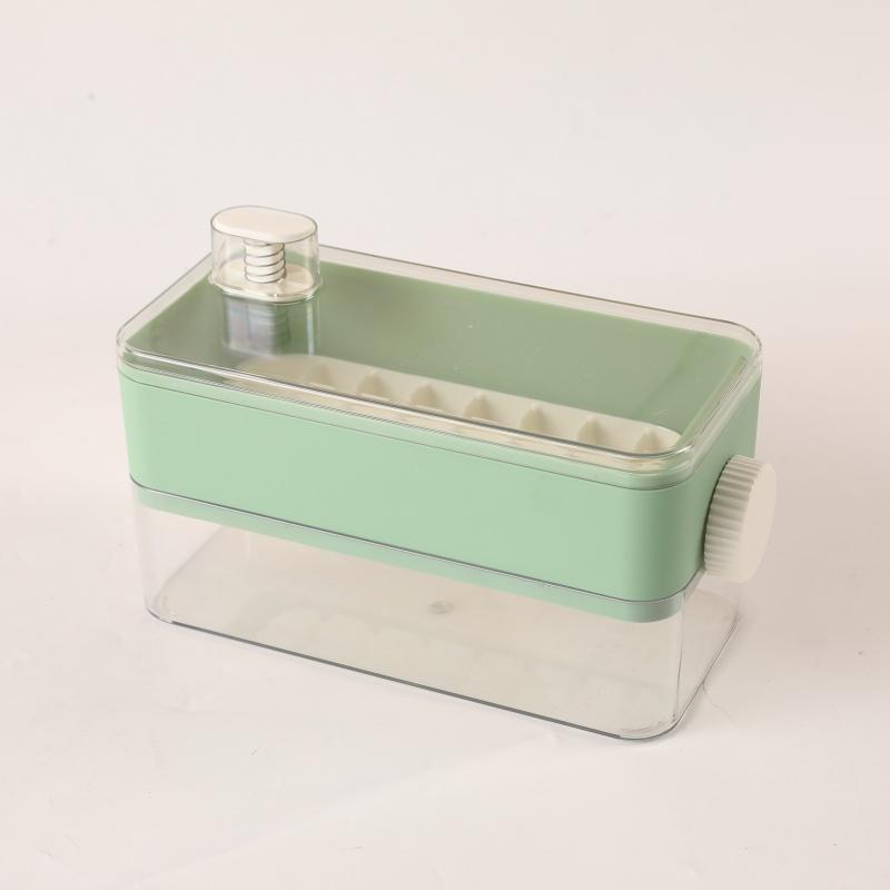 

Форма для льда с решеткой для переворачивания, прессование кубиков льда, бытовое изготовление пищевого льда, силиконовый ледогенератор, замороженный кубик льда зелёный