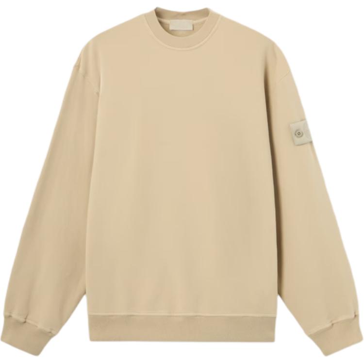 Stone Island Ghost Serie Effen Kleur Geribbelde Kraag Lange Mouw Sweatshirt Heren sweatshirt L2S1561000-69S0F53-V0090 S beige