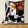 VIKAMA AnimeThemed Tapestry Black White And Orange Contrast Design Home Decor Dormitory Styling Personalised Wall Accent