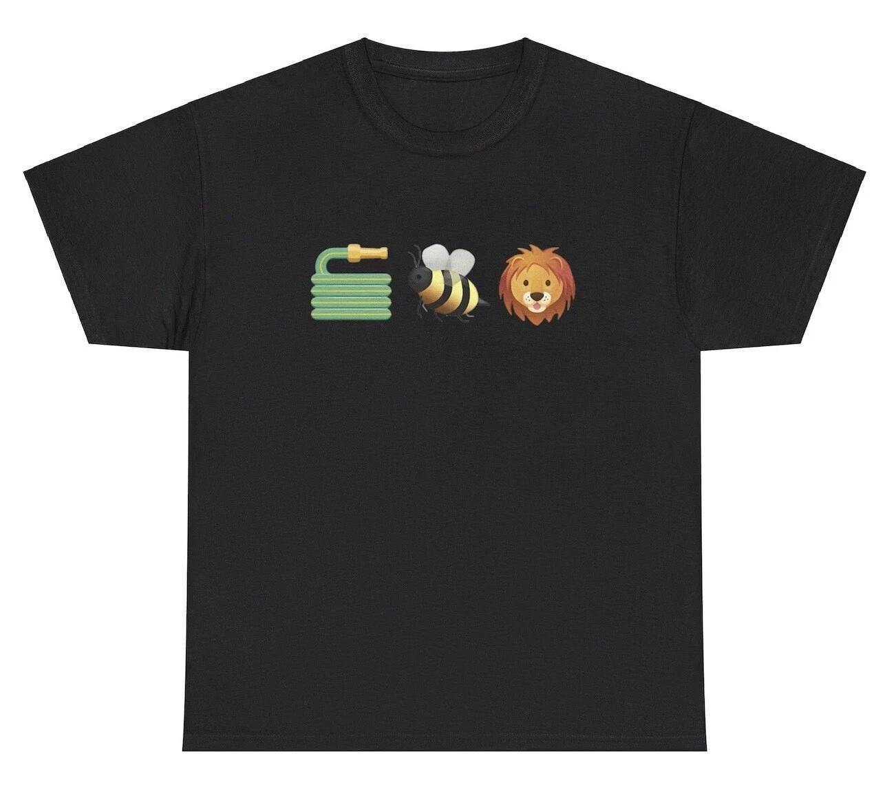 

Hose Bee Lion TShirt Funny Hoes Be Lying Pun Silly Inappropriate Gen Z Humor Tee 4XL