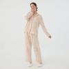 Lunaluz Women S Cotton Long Sleeve Collar Neck Two Piece pajamaS 2c 