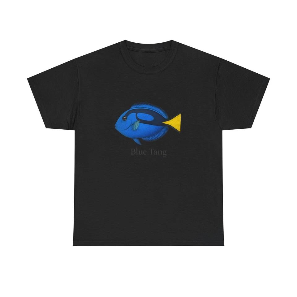 Unisex Adult T Shirt Blue Tang Vibrant Reef Fish Art 2XL