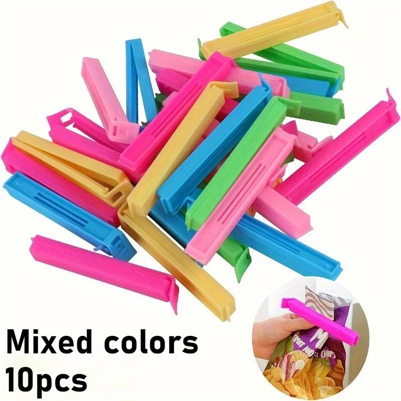 "10/20 Pack Reusable Food Bag Clips - Airtight Kitchen Storage Sealer Clamps for Snacks, Chips & Groceries"