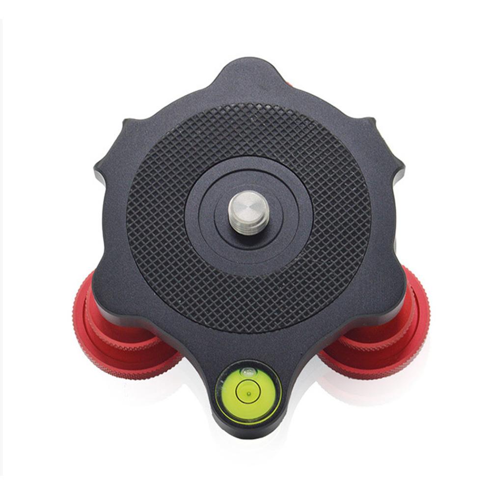 Tripod Leveling Base Adjustable Tripod Head Aluminum Alloy + 5 degrees Inclination with 3 8 Inch screw Bubble Level