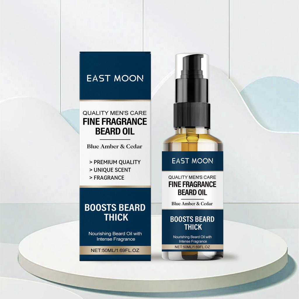 Men's Beard Care Set with Roller—Gently Cleanses and Nourishes with a Lightweight, Non-greasy Formula Suitable for All Skin Types.