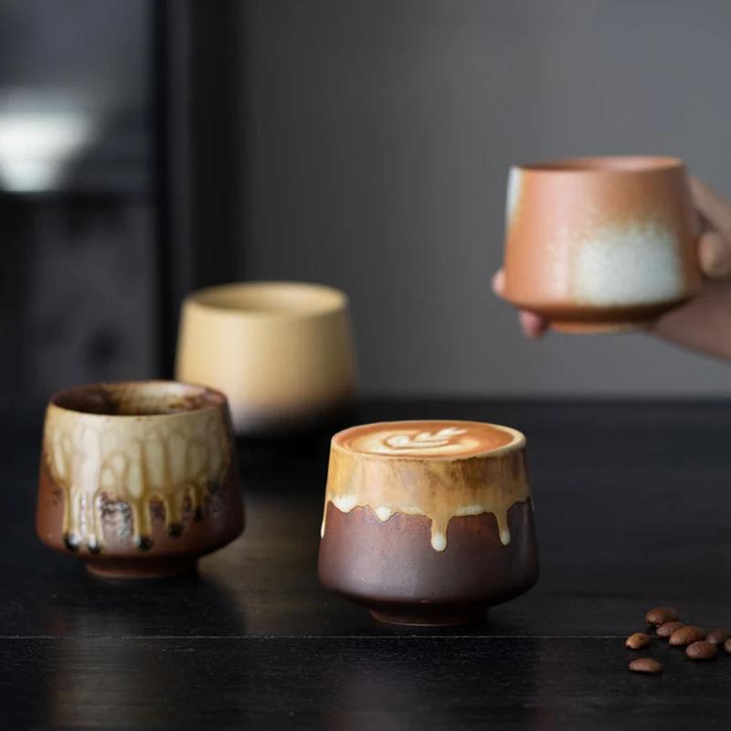Cana Ceramică Japoneză Vintage Ceramică Brută Băutură Singură Gătit Ceai În Jurul Sobei Ceașcă de Cafea Cadouri pentru Casă Birou