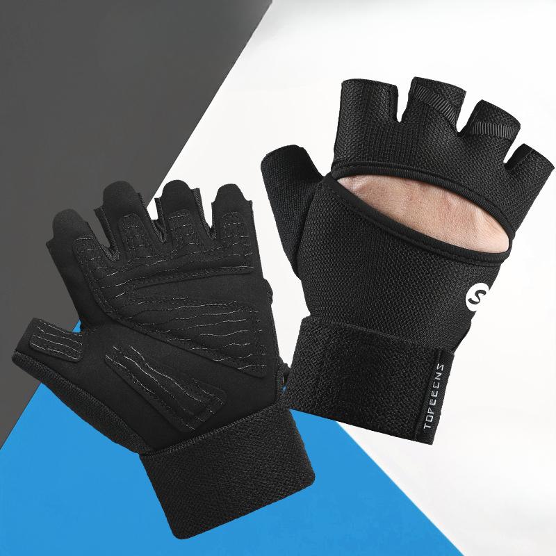 Fitness Gloves Thin Breathable Non Slip Wrist Guards Gym Dumbbell Equipment Training Sports Men and Women Half Finger Gloves