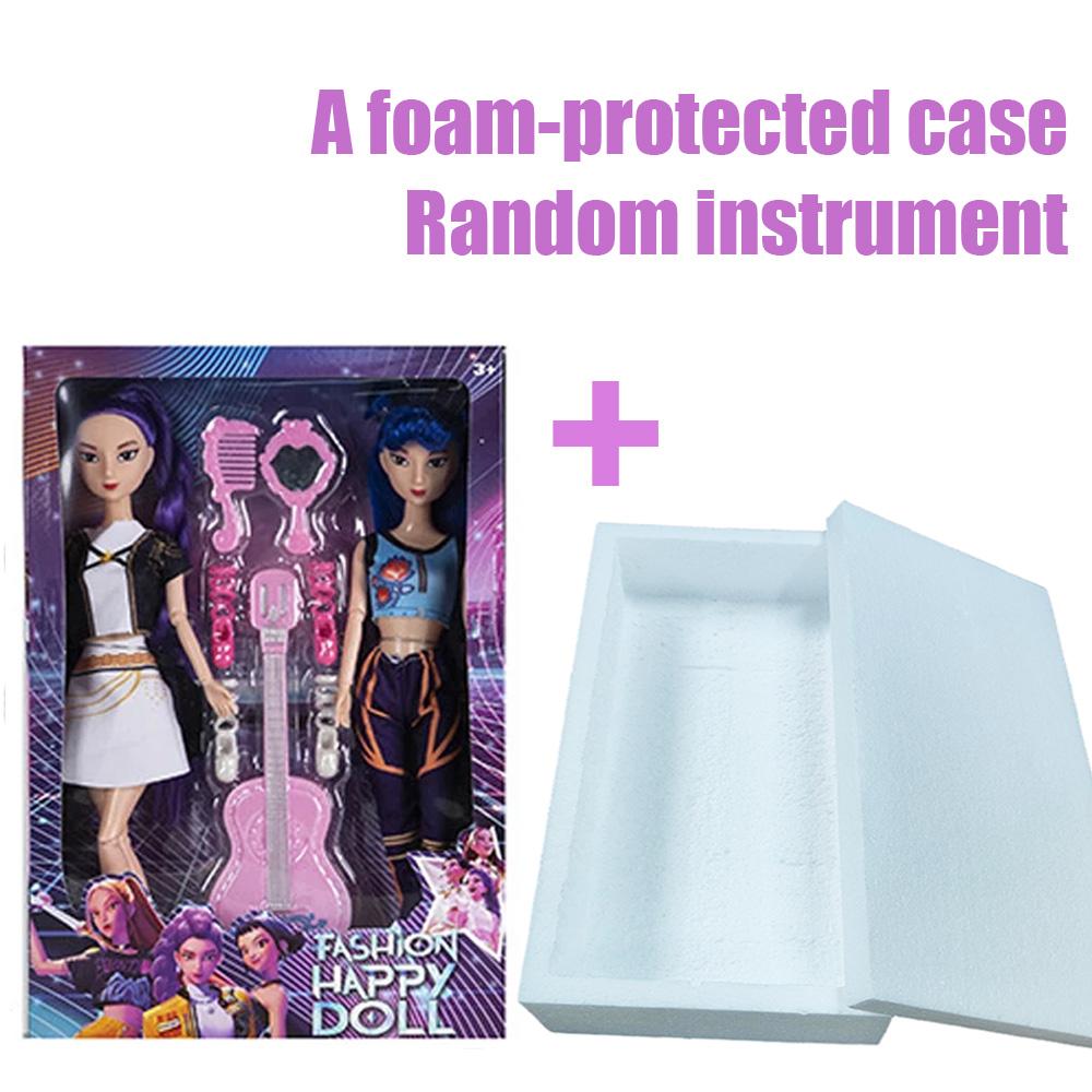 1/2/3 Stück Dämonenjäger Trendiges Mädchen-Gruppen-Artikulationspuppen mit Instrumenten-Zubehör Mädchenspielzeug Kinder Geburtstags-Feiertagsgeschenke