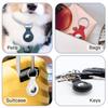 JETech Silicone Case for AirTag 2021 with Keychain, Protective AirTag Keychain, Portable Key Ring Cover, Easy Installation, Set of 4 (BlackWhiteNavy