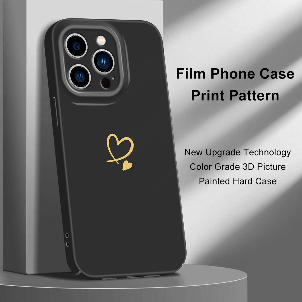 Simple Love Phone Case For iPhone 13 12 11 7 8 6 6S Plus Pro Max Mini X XS XR SE 2020 2022 Film Hard Cover