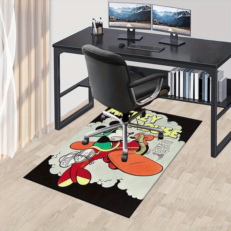 1pc, Mickey Mouse Mail Pilot Office Desk Chair Mat Rug Outdoor Home Decor GiftP093