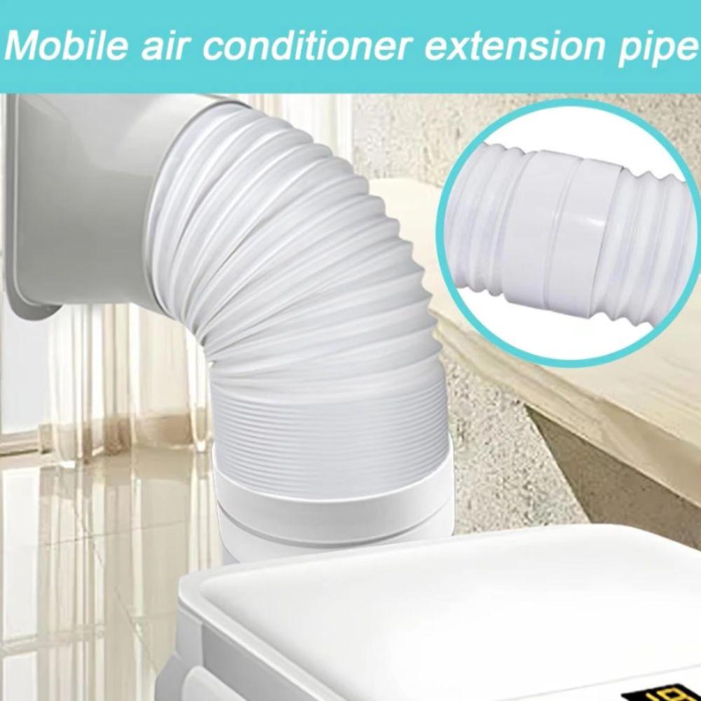 White Polypropylene Exhaust Duct Extension Exhaust Duct Coupling Adapter  Vent Pipe Compatible