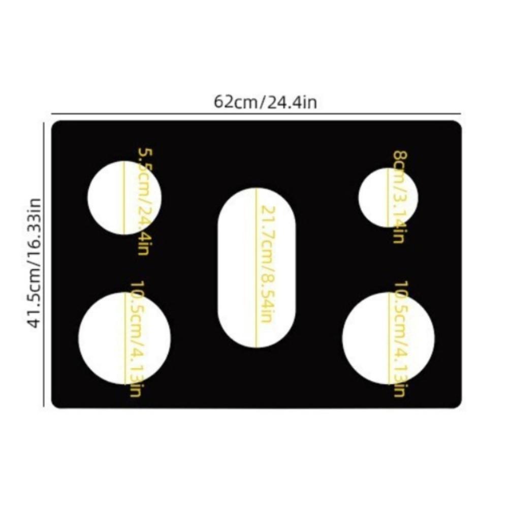 1/3/4pcs 5-Hole Gas Stove Pad Non Stick Reusable Stovetop Protector Anti-dirty Oil-proof Cooker Cover Liner Cleaning Pad