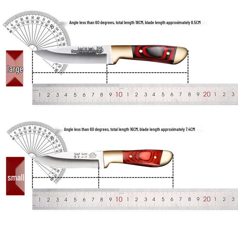 Mongolian Hand-Pulled Meat Knife Set: Includes Steak, Fruit, and Barbecue Knives.