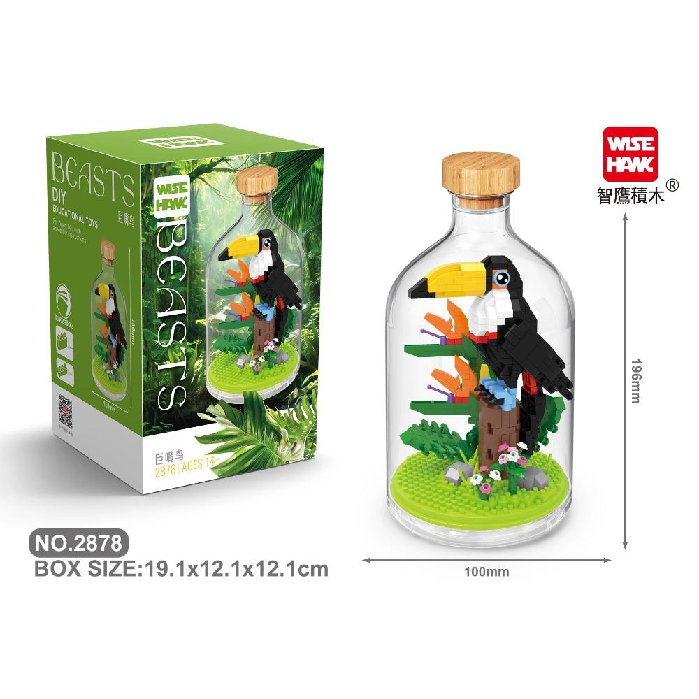 Mattoncini MOC Modello Animale Uccello Aquila Calva Pappagallo Assemblaggio Fai da Te Mattoncini Giochi Creativi Collezione Giocattoli Regali di Natale