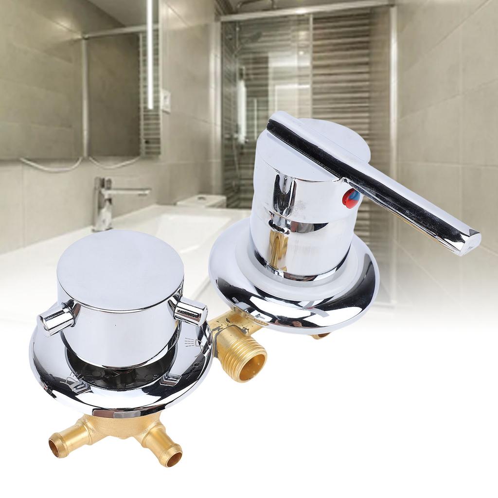Brass Mixing Diverter Valve G1Celsius2 Male Screw Cold Hot Shower Faucets Tap Temperature Mixer for Bathroom