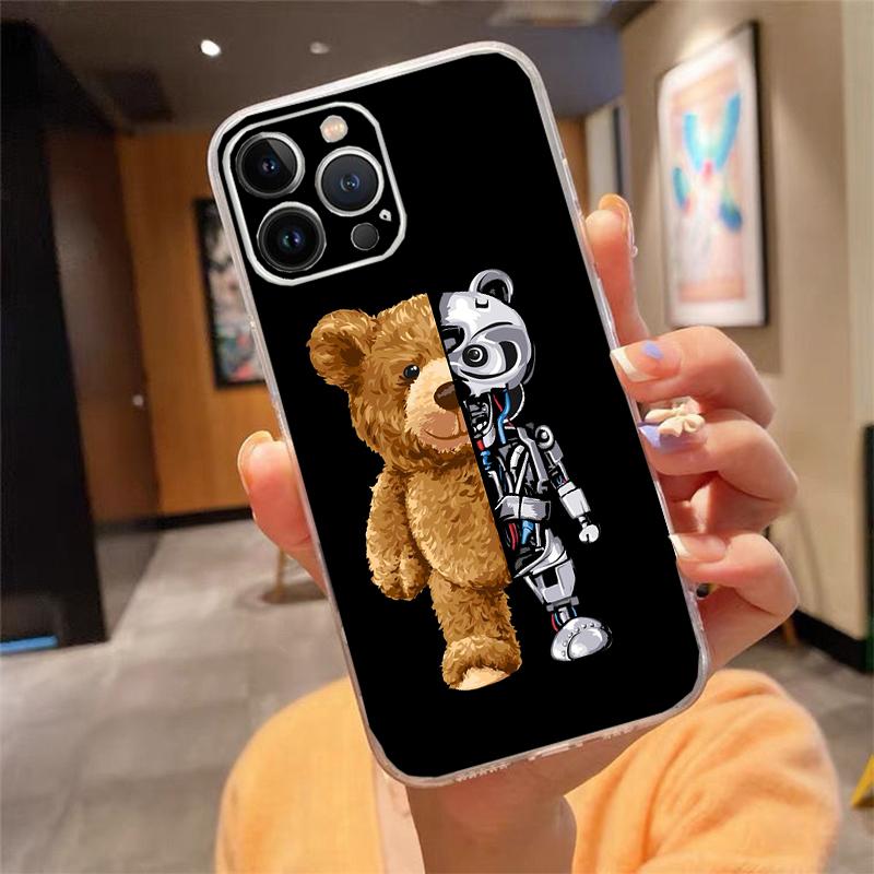 Phone Case For iphone 17 Pro Max Air 16 15 14 13 Pro Max 15 16 Pro 15Plus Bear