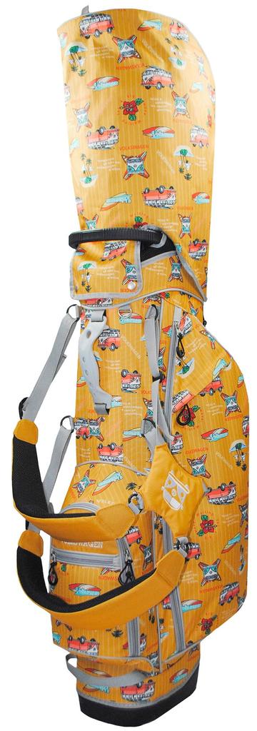LEZAX Volkswagen 9.5-inch Stand-Type Golf Cart Bag, Yellow, VWCB-5402